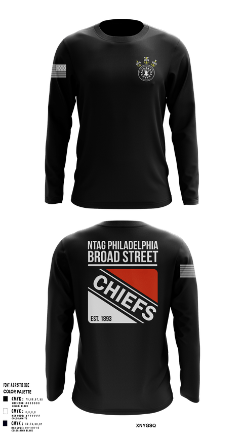Long Sleeve Performance Shirt, NTAG Philadelphia, Navy, Teamtime, Team time, sublimation, custom sports apparel, team uniforms, spirit wear, spiritwear, sports uniforms, custom shirts, team store, custom team store, fundraiser sports, apparel fundraiser