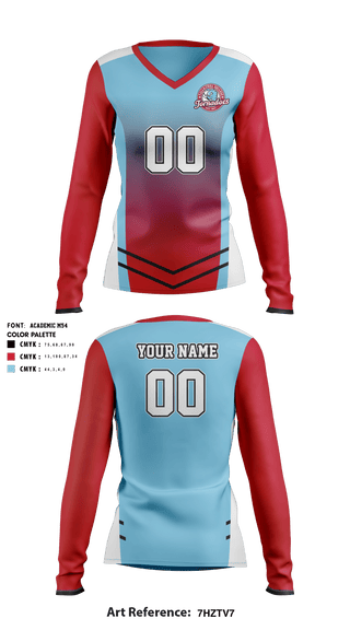 Women's Long Sleeve Vneck Shirt, Talladega College Volleyball, Women's Volleyball, Teamtime, Team time, sublimation, custom sports apparel, team uniforms, spirit wear, spiritwear, sports uniforms, custom shirts, team store, custom team store, fundraiser sports, apparel fundraiser