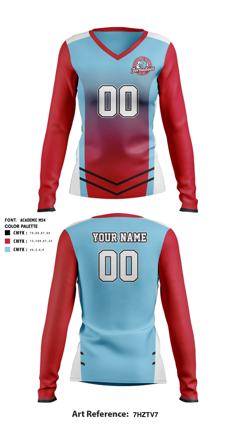 Women's Long Sleeve Vneck Shirt, Talladega College Volleyball, Women's Volleyball, Teamtime, Team time, sublimation, custom sports apparel, team uniforms, spirit wear, spiritwear, sports uniforms, custom shirts, team store, custom team store, fundraiser sports, apparel fundraiser