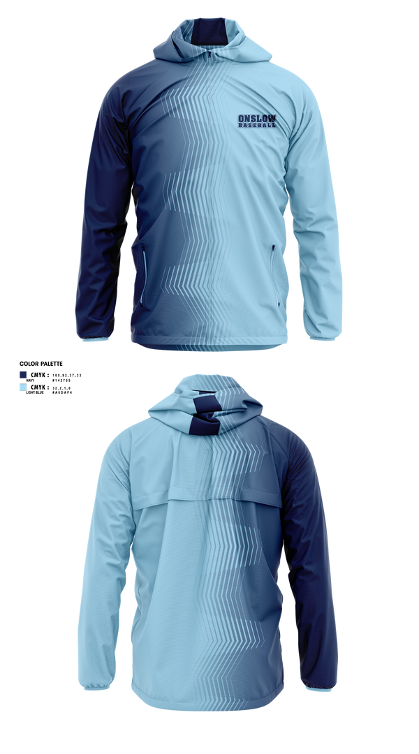 Windbreaker, Onslow, Baseball, Teamtime, Team time, sublimation, custom sports apparel, team uniforms, spirit wear, spiritwear, sports uniforms, custom shirts, team store, custom team store, fundraiser sports, apparel fundraiser