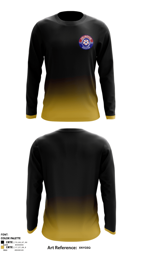 Long Sleeve Performance Shirt, Arlington, Men's Soccer, Teamtime, Team time, sublimation, custom sports apparel, team uniforms, spirit wear, spiritwear, sports uniforms, custom shirts, team store, custom team store, fundraiser sports, apparel fundraiser