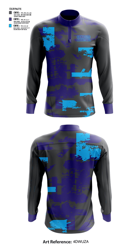 Quarter Zip Jacket, Sigma elite, Men's Basketball, Teamtime, Team time, sublimation, custom sports apparel, team uniforms, spirit wear, spiritwear, sports uniforms, custom shirts, team store, custom team store, fundraiser sports, apparel fundraiser