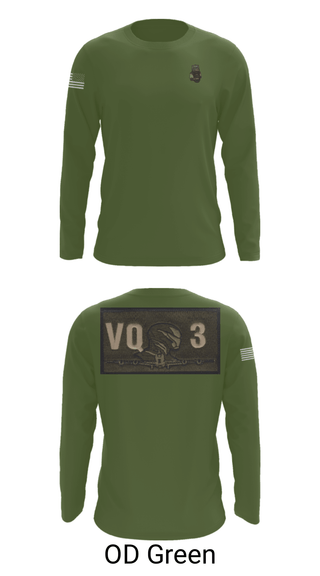 Long Sleeve Performance Shirt, VQ-3 DET TRVS, Navy, Teamtime, Team time, sublimation, custom sports apparel, team uniforms, spirit wear, spiritwear, sports uniforms, custom shirts, team store, custom team store, fundraiser sports, apparel fundraiser