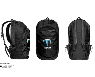 Gear Bag, Titans, Women's Basketball, Teamtime, Team time, sublimation, custom sports apparel, team uniforms, spirit wear, spiritwear, sports uniforms, custom shirts, team store, custom team store, fundraiser sports, apparel fundraiser