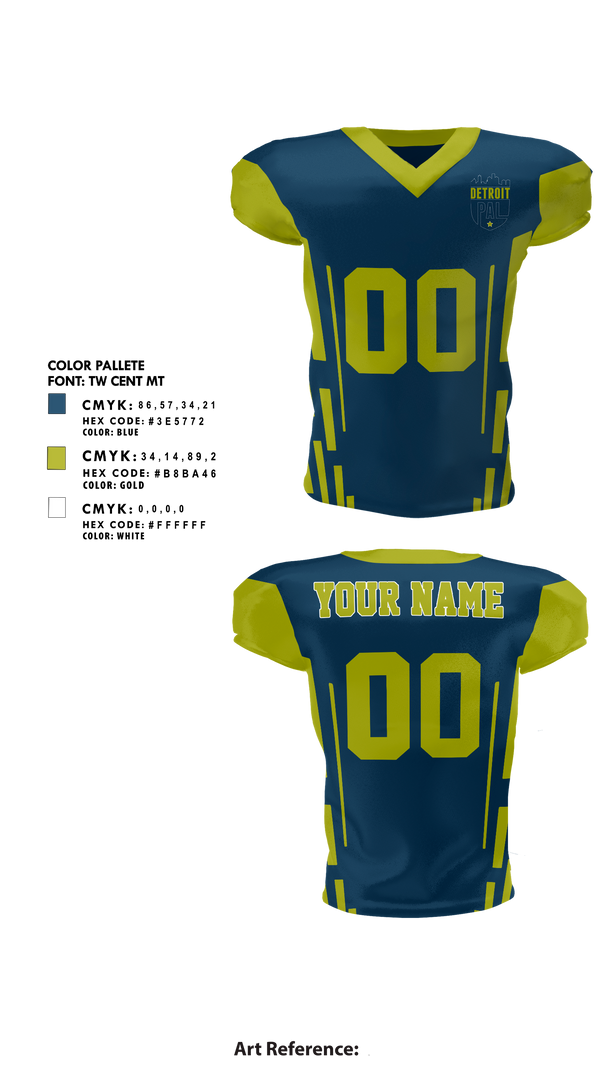 Football Jersey, Detroit PAL Flag Football, , Teamtime, Team time, sublimation, custom sports apparel, team uniforms, spirit wear, spiritwear, sports uniforms, custom shirts, team store, custom team store, fundraiser sports, apparel fundraiser