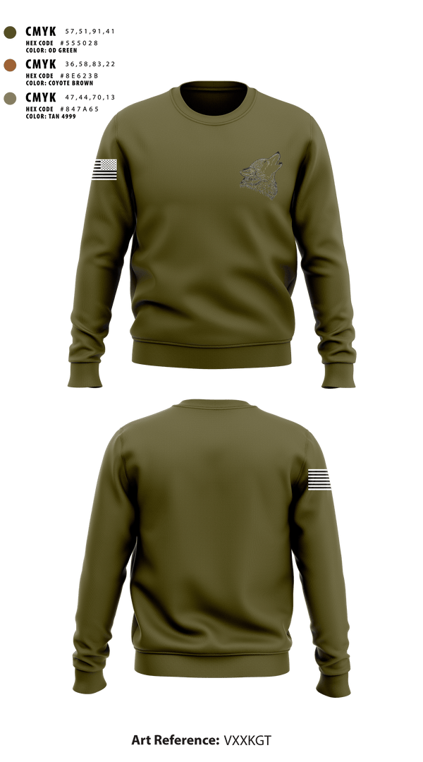 Crew Neck Sweatshirt, Dirty Dawgz, National Guard, Teamtime, Team time, sublimation, custom sports apparel, team uniforms, spirit wear, spiritwear, sports uniforms, custom shirts, team store, custom team store, fundraiser sports, apparel fundraiser