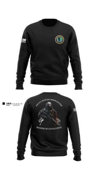 Crew Neck Sweatshirt, Center for Security Forces Detachment Chesapeake, Navy, Teamtime, Team time, sublimation, custom sports apparel, team uniforms, spirit wear, spiritwear, sports uniforms, custom shirts, team store, custom team store, fundraiser sports, apparel fundraiser
