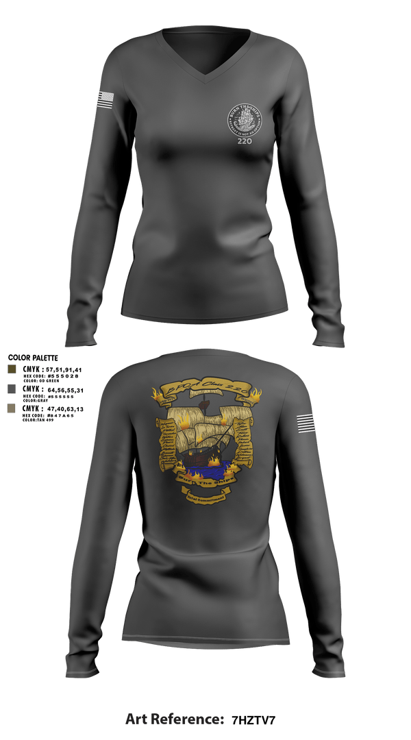 Women's Long Sleeve Vneck Shirt, 220 BPOA, Police, Teamtime, Team time, sublimation, custom sports apparel, team uniforms, spirit wear, spiritwear, sports uniforms, custom shirts, team store, custom team store, fundraiser sports, apparel fundraiser