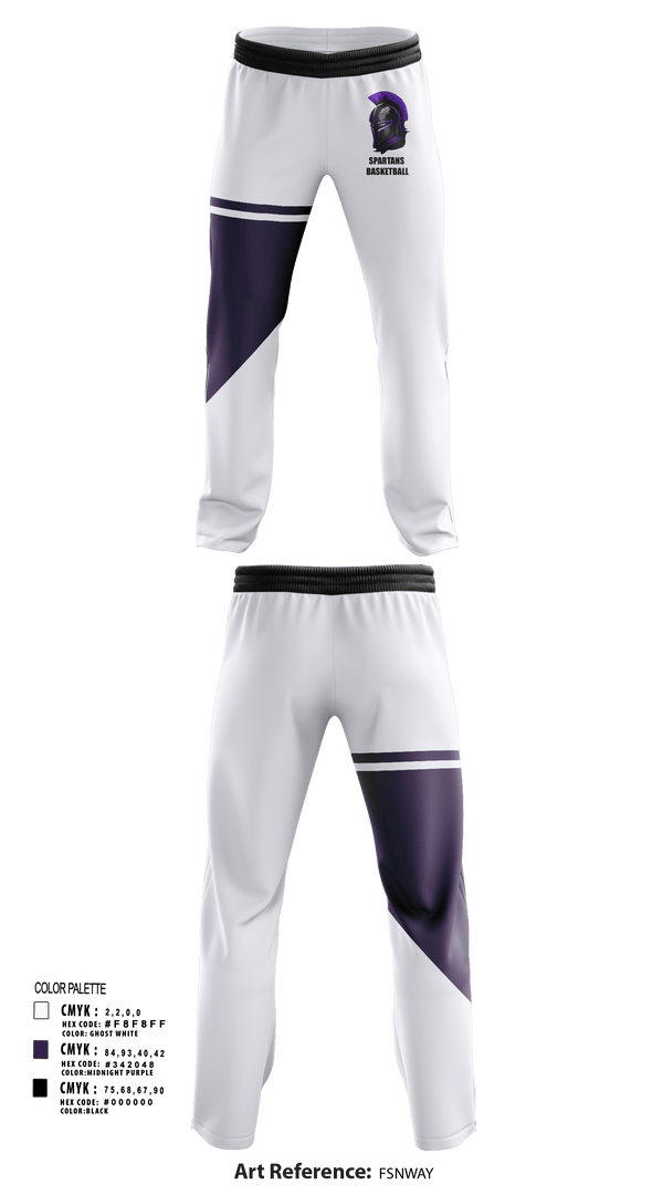 Sweatpants, Spartans, Men's Basketball, Teamtime, Team time, sublimation, custom sports apparel, team uniforms, spirit wear, spiritwear, sports uniforms, custom shirts, team store, custom team store, fundraiser sports, apparel fundraiser