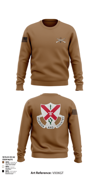 Crew Neck Sweatshirt, C Co 1-124 Rifle Company, National Guard, Teamtime, Team time, sublimation, custom sports apparel, team uniforms, spirit wear, spiritwear, sports uniforms, custom shirts, team store, custom team store, fundraiser sports, apparel fundraiser