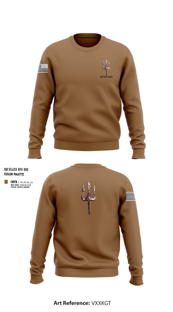 Crew Neck Sweatshirt, 47th CST, Army, Teamtime, Team time, sublimation, custom sports apparel, team uniforms, spirit wear, spiritwear, sports uniforms, custom shirts, team store, custom team store, fundraiser sports, apparel fundraiser