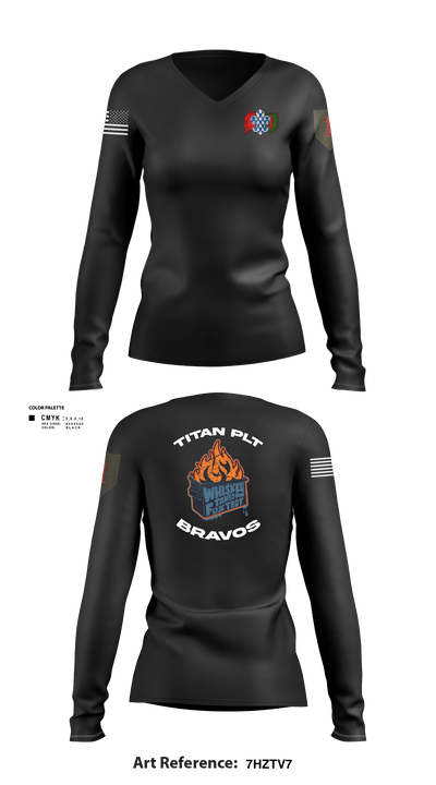 3rd plt kingsmen 25253599 Women's Long Sleeve V-neck Shirt - 3