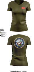 Air Department 74097822 Women's Short Sleeve V-neck Shirt - 1