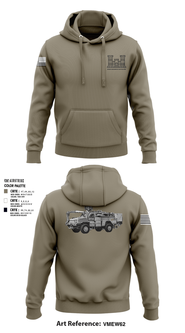 Hoodie, 82nd Engineer Battalion, Army, Teamtime, Team time, sublimation, custom sports apparel, team uniforms, spirit wear, spiritwear, sports uniforms, custom shirts, team store, custom team store, fundraiser sports, apparel fundraiser