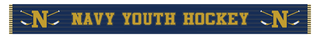 Scarf, Navy Youth Hockey, Ice Hockey, Teamtime, Team time, sublimation, custom sports apparel, team uniforms, spirit wear, spiritwear, sports uniforms, custom shirts, team store, custom team store, fundraiser sports, apparel fundraiser