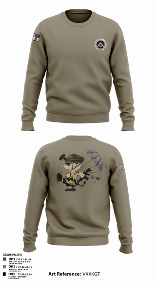 Crew Neck Sweatshirt, 3rd Platoon, CCo, 1-508th PIR, , Teamtime, Team time, sublimation, custom sports apparel, team uniforms, spirit wear, spiritwear, sports uniforms, custom shirts, team store, custom team store, fundraiser sports, apparel fundraiser