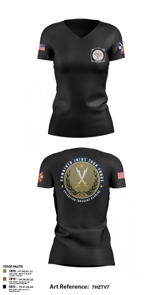 Women's Short Sleeve Vneck Shirt, 65th FAB, Army, Teamtime, Team time, sublimation, custom sports apparel, team uniforms, spirit wear, spiritwear, sports uniforms, custom shirts, team store, custom team store, fundraiser sports, apparel fundraiser