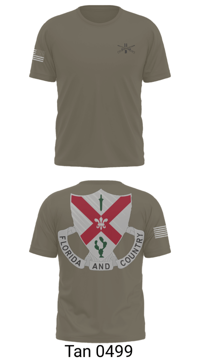 C Co 1-124 Rifle Company 57736053 Old School Cotton Feel Shirt - 67