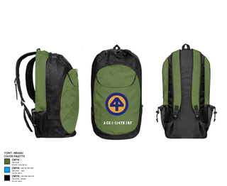 Gear Bag, A Co 1/1-114thA Co 1-114th INF, Army, Teamtime, Team time, sublimation, custom sports apparel, team uniforms, spirit wear, spiritwear, sports uniforms, custom shirts, team store, custom team store, fundraiser sports, apparel fundraiser