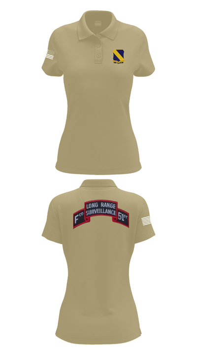 Fco 51st infantry LRSU 81538423 Women's Short Sleeve Performance Polo  - 95