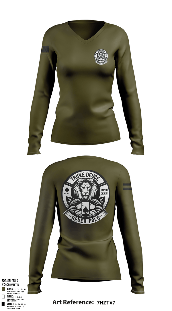 Women's Long Sleeve Vneck Shirt, BPOA 222, Police, Teamtime, Team time, sublimation, custom sports apparel, team uniforms, spirit wear, spiritwear, sports uniforms, custom shirts, team store, custom team store, fundraiser sports, apparel fundraiser
