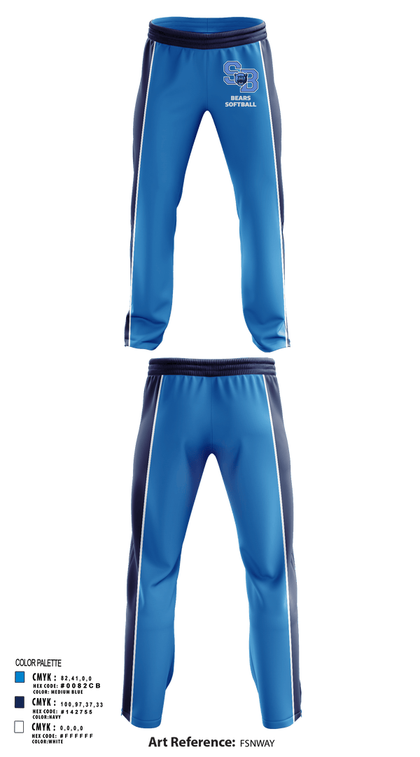 Sweatpants, Bears, Softball, Teamtime, Team time, sublimation, custom sports apparel, team uniforms, spirit wear, spiritwear, sports uniforms, custom shirts, team store, custom team store, fundraiser sports, apparel fundraiser