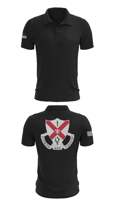 C Co 1-124 Rifle Company 57736053 Short Sleeve Performance Polo - 26