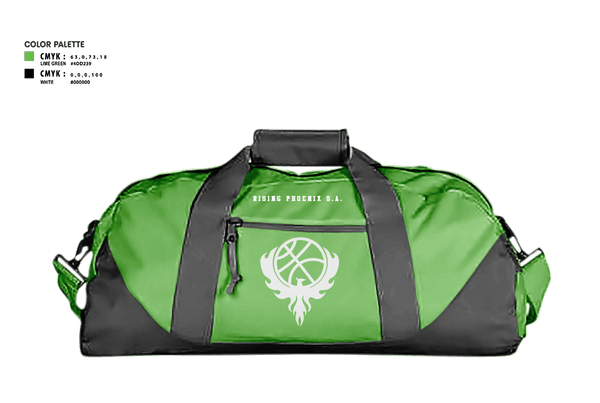 Duffle Bag, Rising Phoenix S.A., Men's Basketball, Teamtime, Team time, sublimation, custom sports apparel, team uniforms, spirit wear, spiritwear, sports uniforms, custom shirts, team store, custom team store, fundraiser sports, apparel fundraiser