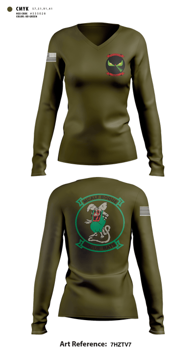 MACS-2 94103658 Women's Long Sleeve V-neck Shirt - 1