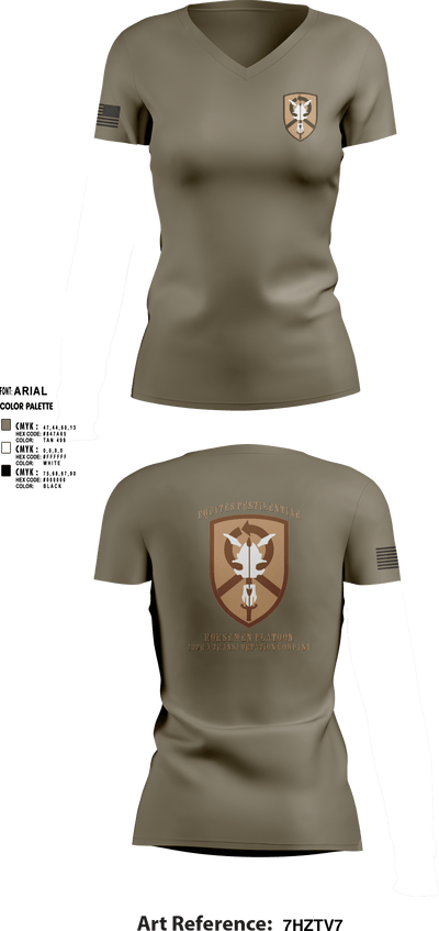 1st Platoon, 423 TC 69151656 Women's Short Sleeve V-neck Shirt - 2
