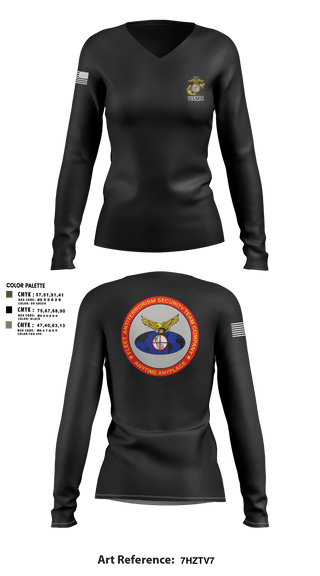 Women's Long Sleeve Vneck Shirt, FAST Co, Marines, Teamtime, Team time, sublimation, custom sports apparel, team uniforms, spirit wear, spiritwear, sports uniforms, custom shirts, team store, custom team store, fundraiser sports, apparel fundraiser