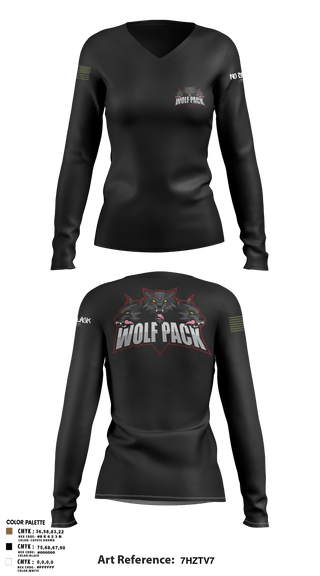 Women's Long Sleeve Vneck Shirt, 501st BSB, Army, Teamtime, Team time, sublimation, custom sports apparel, team uniforms, spirit wear, spiritwear, sports uniforms, custom shirts, team store, custom team store, fundraiser sports, apparel fundraiser