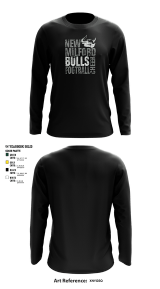 Long Sleeve Performance Shirt, New Milford Bulls Football And Cheerleading, Football, Teamtime, Team time, sublimation, custom sports apparel, team uniforms, spirit wear, spiritwear, sports uniforms, custom shirts, team store, custom team store, fundraiser sports, apparel fundraiser