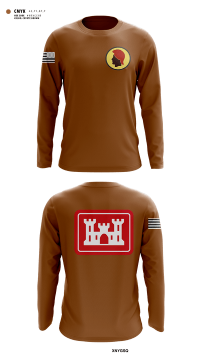 230th Engineer Corps 67785067 Long Sleeve Performance Shirt - 1
