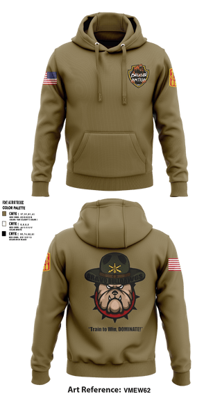Hoodie, Bravo Bulldawgs, Army, Teamtime, Team time, sublimation, custom sports apparel, team uniforms, spirit wear, spiritwear, sports uniforms, custom shirts, team store, custom team store, fundraiser sports, apparel fundraiser