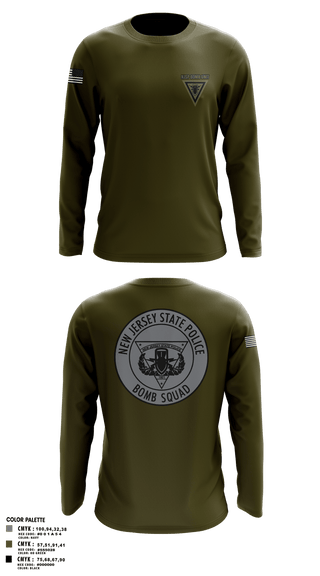 Long Sleeve Performance Polo, NJSP BOMB UNIT, , Teamtime, Team time, sublimation, custom sports apparel, team uniforms, spirit wear, spiritwear, sports uniforms, custom shirts, team store, custom team store, fundraiser sports, apparel fundraiser