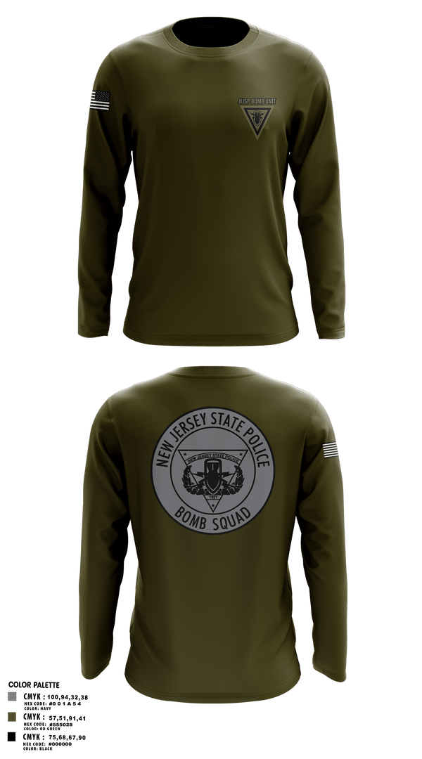Long Sleeve Performance Polo, NJSP BOMB UNIT, , Teamtime, Team time, sublimation, custom sports apparel, team uniforms, spirit wear, spiritwear, sports uniforms, custom shirts, team store, custom team store, fundraiser sports, apparel fundraiser