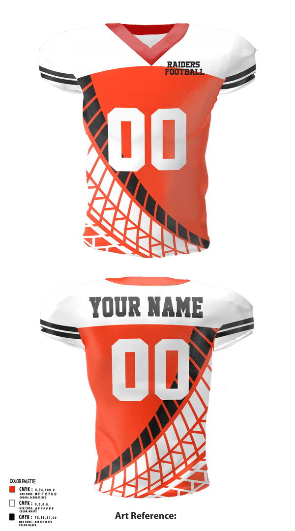 Football Jersey, Raiders, Football, Teamtime, Team time, sublimation, custom sports apparel, team uniforms, spirit wear, spiritwear, sports uniforms, custom shirts, team store, custom team store, fundraiser sports, apparel fundraiser