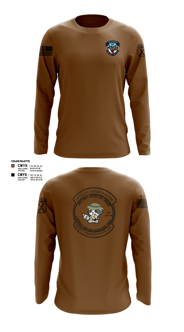 Long Sleeve Performance Shirt, B Co 277 ASB ARP, Army, Teamtime, Team time, sublimation, custom sports apparel, team uniforms, spirit wear, spiritwear, sports uniforms, custom shirts, team store, custom team store, fundraiser sports, apparel fundraiser