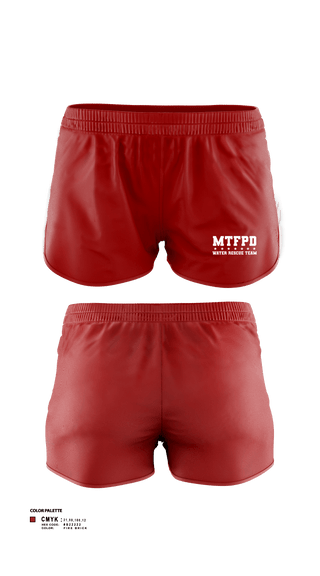 Women's Shorts, MTFPD Water Rescue Teams, Fire Department, Teamtime, Team time, sublimation, custom sports apparel, team uniforms, spirit wear, spiritwear, sports uniforms, custom shirts, team store, custom team store, fundraiser sports, apparel fundraiser