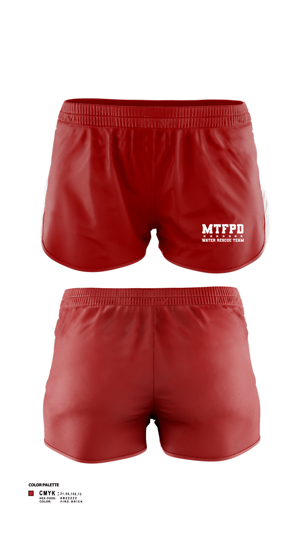 Women's Shorts, MTFPD Water Rescue Teams, Fire Department, Teamtime, Team time, sublimation, custom sports apparel, team uniforms, spirit wear, spiritwear, sports uniforms, custom shirts, team store, custom team store, fundraiser sports, apparel fundraiser