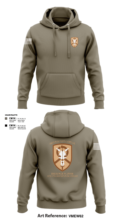 1st Platoon, 423 TC 69151656 Hoodie - 3