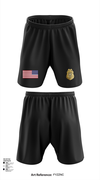 New Ellenton Police Department 612730 Athletic Shorts With Pockets - 1