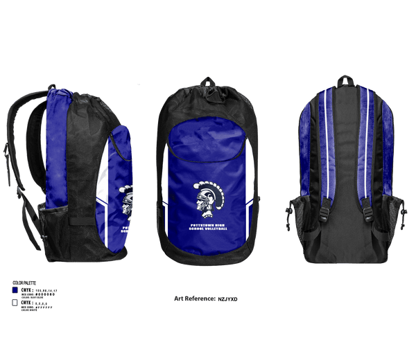 Gear Bag, Pottstown High School Volleyball, Women's Volleyball, Teamtime, Team time, sublimation, custom sports apparel, team uniforms, spirit wear, spiritwear, sports uniforms, custom shirts, team store, custom team store, fundraiser sports, apparel fundraiser