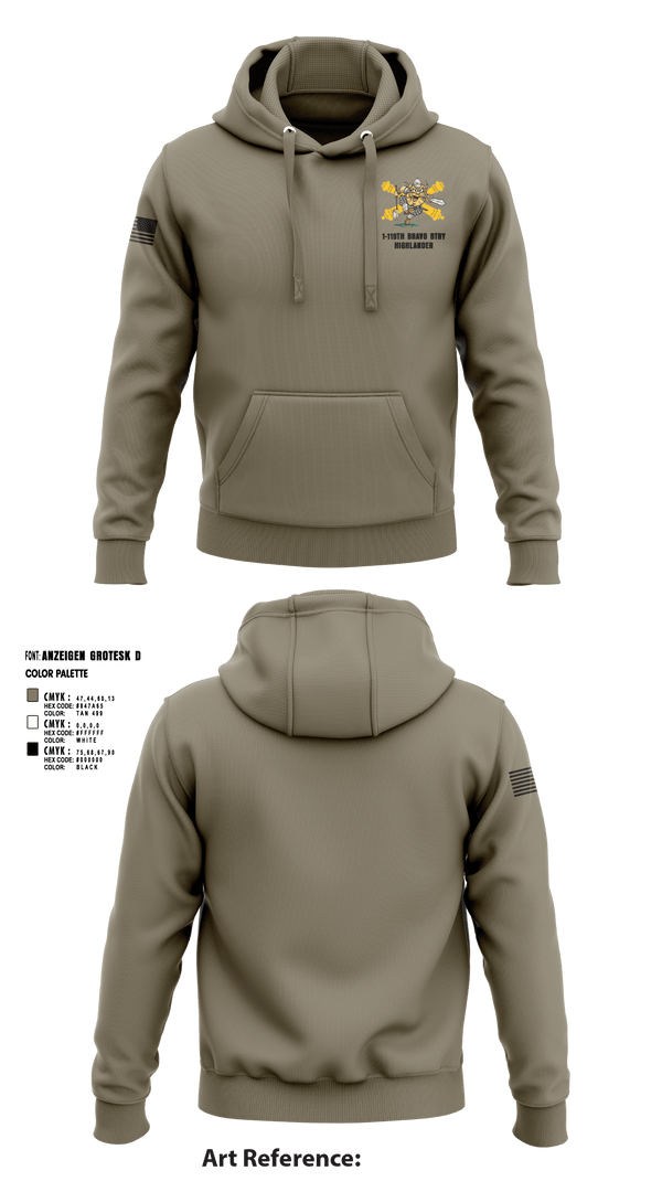 Hoodie, Bravo 1-119th FA, , Teamtime, Team time, sublimation, custom sports apparel, team uniforms, spirit wear, spiritwear, sports uniforms, custom shirts, team store, custom team store, fundraiser sports, apparel fundraiser