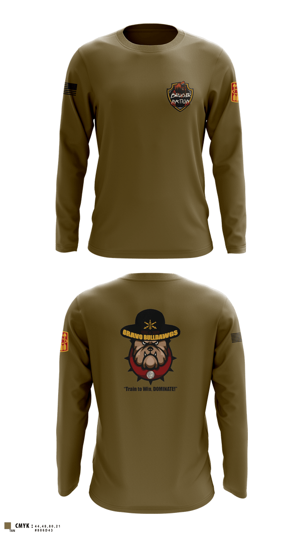 Long Sleeve Performance Shirt, Bravo BulldawgsBravo BulldawgsB_3-6 ADARBulldawgs 3-6ADAR, Army, Teamtime, Team time, sublimation, custom sports apparel, team uniforms, spirit wear, spiritwear, sports uniforms, custom shirts, team store, custom team store, fundraiser sports, apparel fundraiser