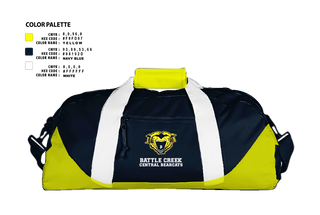 Duffle Bag, Battle Creek Central Bearcats Flag Football, Track & Field, Teamtime, Team time, sublimation, custom sports apparel, team uniforms, spirit wear, spiritwear, sports uniforms, custom shirts, team store, custom team store, fundraiser sports, apparel fundraiser