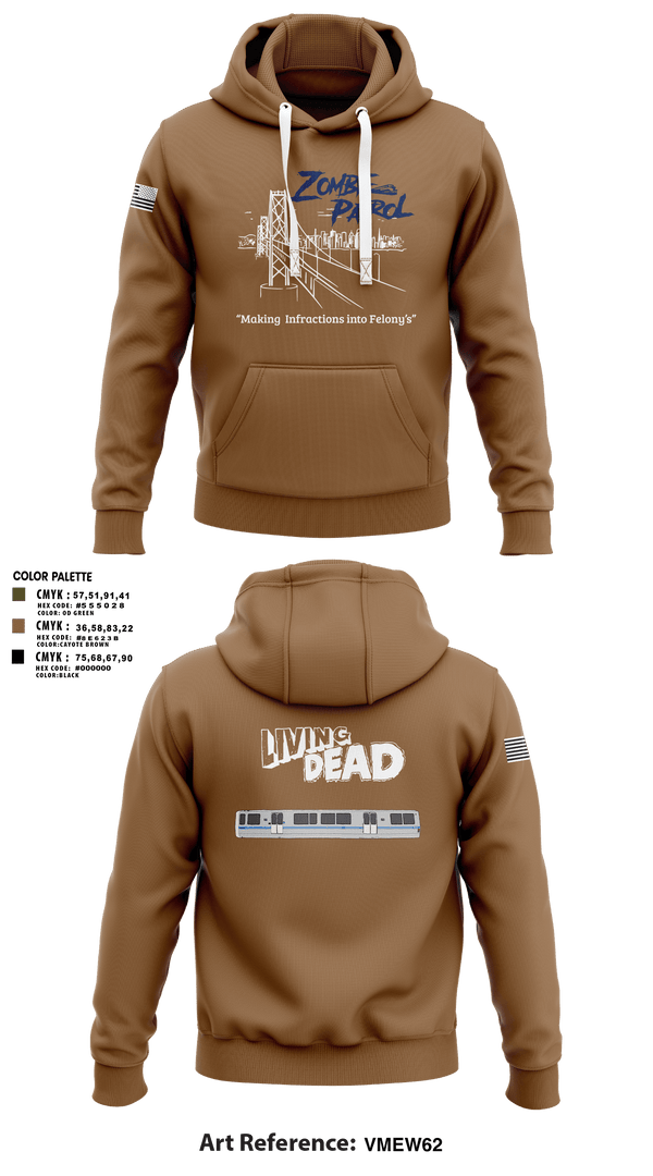 Hoodie, Inversed CrewBART PD Fugitive Task Force, Police, Teamtime, Team time, sublimation, custom sports apparel, team uniforms, spirit wear, spiritwear, sports uniforms, custom shirts, team store, custom team store, fundraiser sports, apparel fundraiser