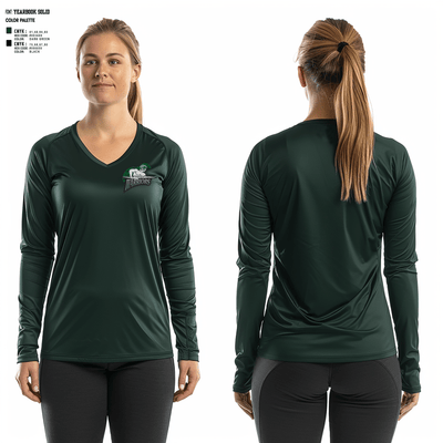 North Union Middle School 83084301 Women's Long Sleeve V-neck Shirt - 2