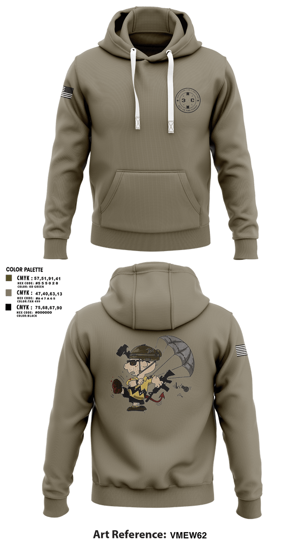 Hoodie, 3rd Platoon, CCo, 1-508th PIR, , Teamtime, Team time, sublimation, custom sports apparel, team uniforms, spirit wear, spiritwear, sports uniforms, custom shirts, team store, custom team store, fundraiser sports, apparel fundraiser